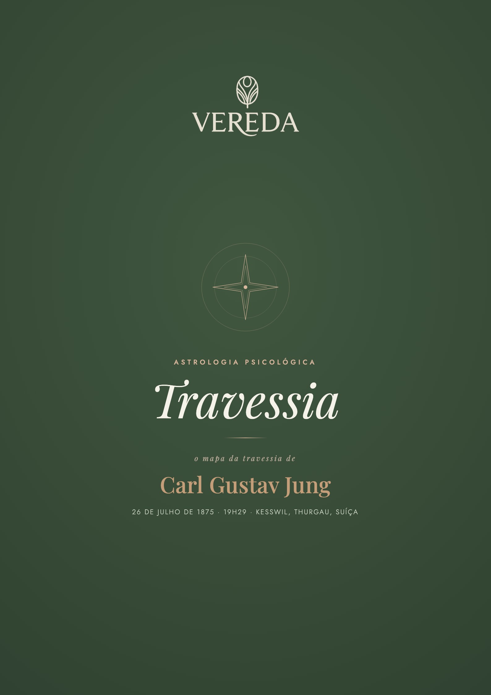 Capa do relatório Travessia, com nome e dados de nascimento